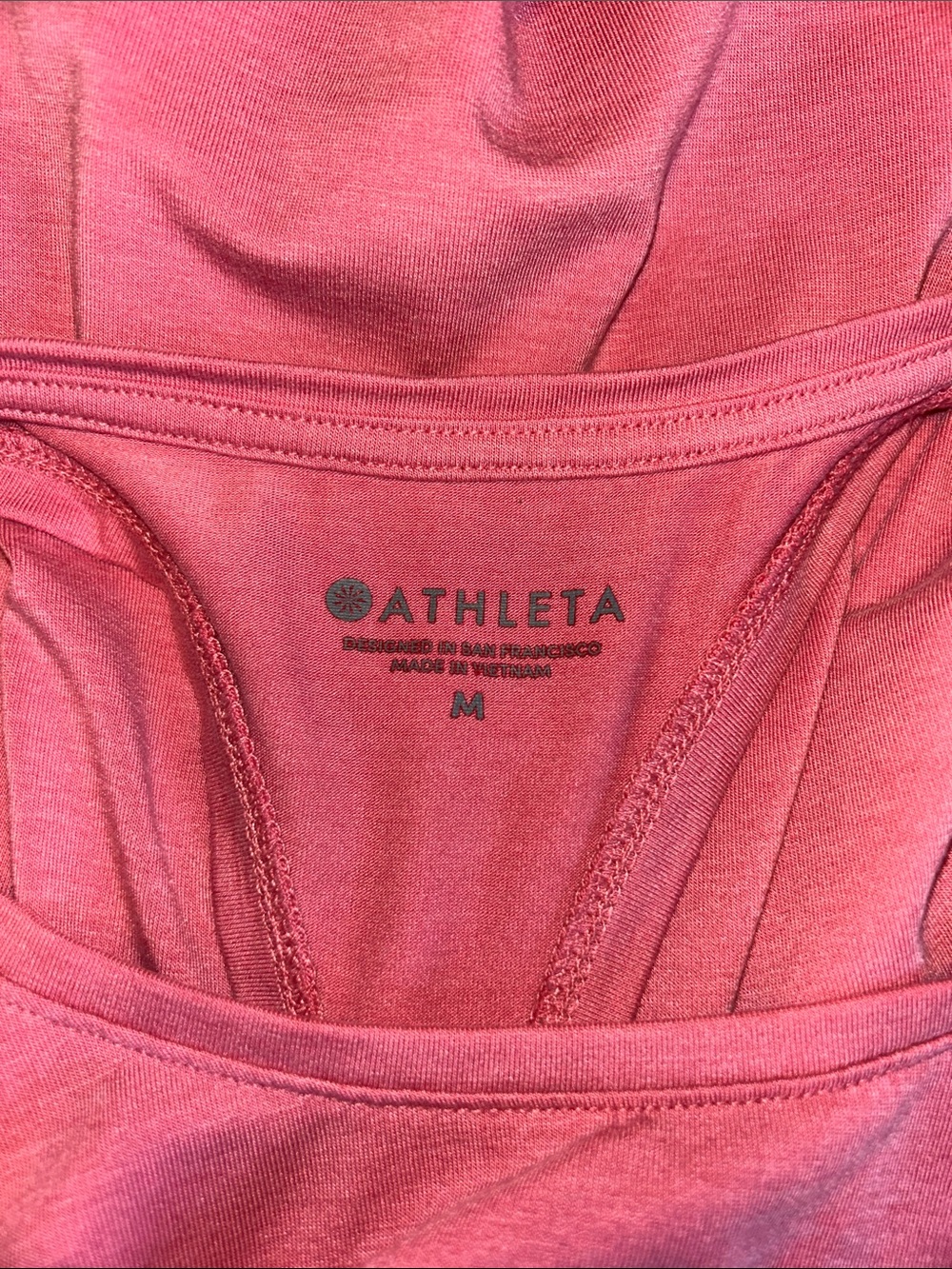 Athleta Racerback Tank Top – Pink | Side Drawstring Ruched Detail - Picture 4 of 5